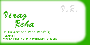 virag reha business card